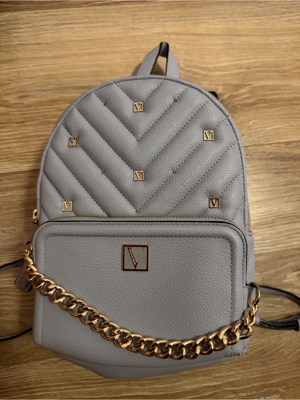 Victoria Secret Periwinkle Blue Quilted Backpack